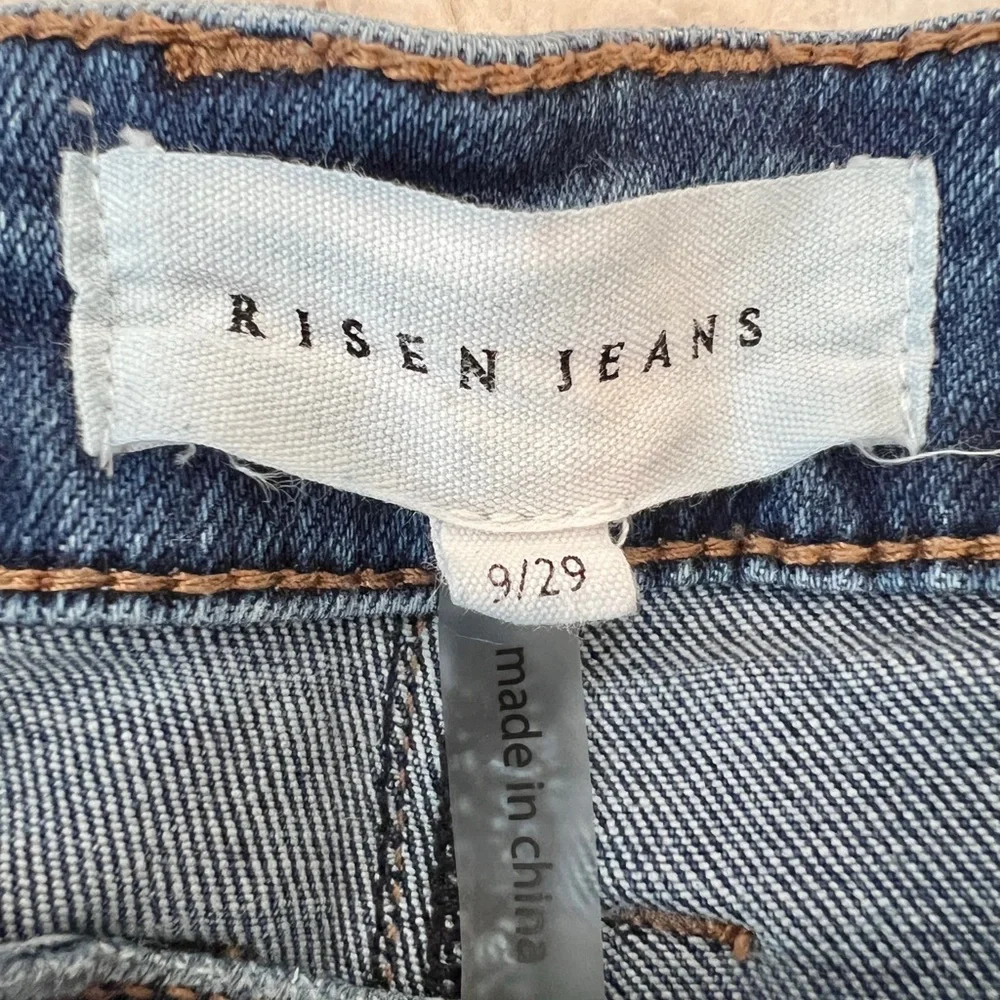 Risen distressed wide leg flare jeans - Picture 2 of 5
